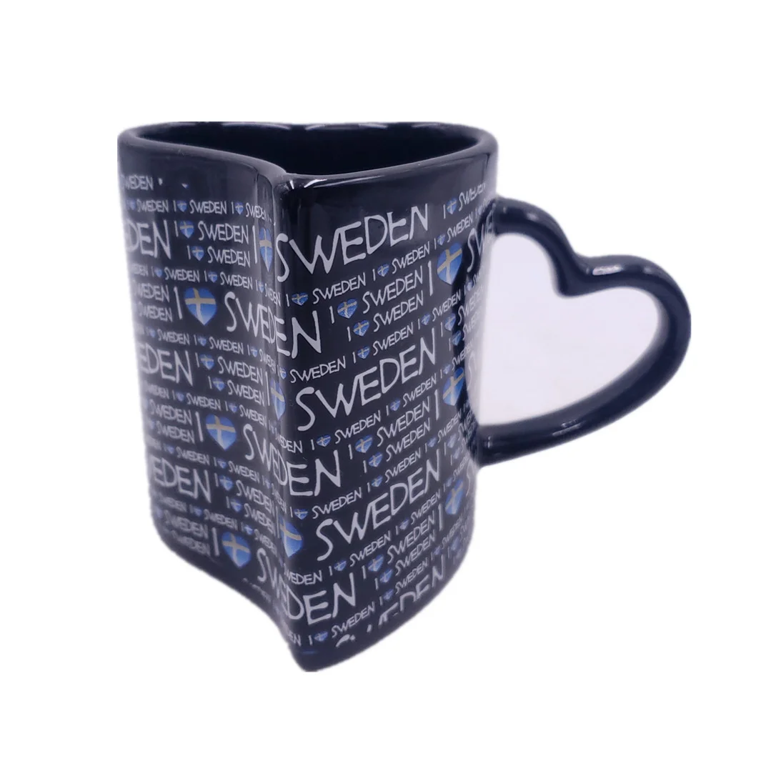 

Heart shaped Mug lovers cup special shaped ceramic heart shaped pair cup Valentine's Day gift