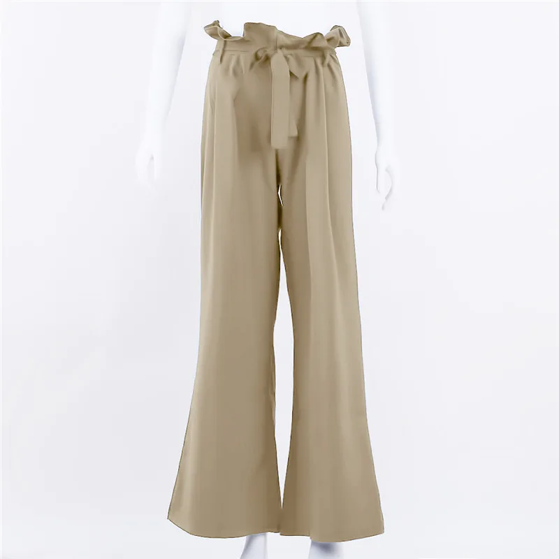 

Bigsweety Autumn High Waist Pants With Belt Casual Wide Leg Pants Women's Pants New Fashion Palazzo Loose Trousers For Women
