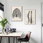 Современная схема конструкции человеческой вискозы, украшение мозга, сердца, гостиной, картина для врача, офиса, Настенный декор, серая анатомия