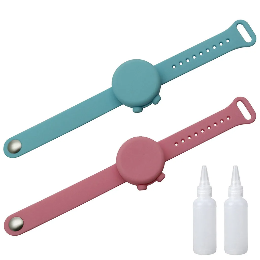 2 шт. дезинфицирующее средство для рук портативный браслет ручной дозатор 20 мл