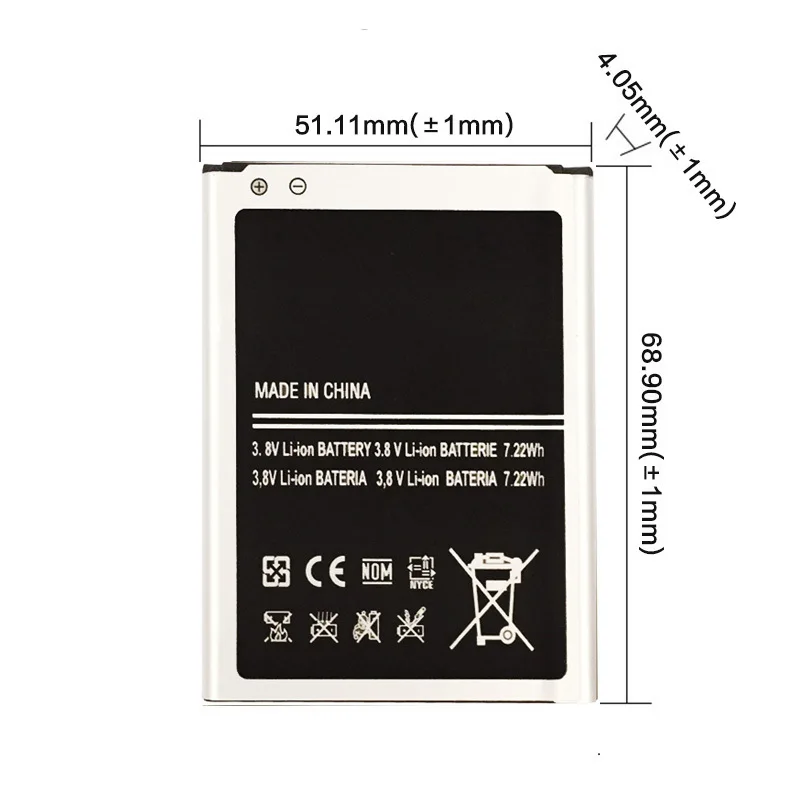 Новый B500AE B500BE 3 8 в 1900 мАч Высококачественный аккумулятор для GALAXY S4 Mini GT i9190 i9195