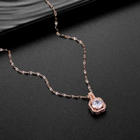 zircon stainless steel necklace clavicle gold rose gold japanese and korean womens necklace wholesale necklace jewelry