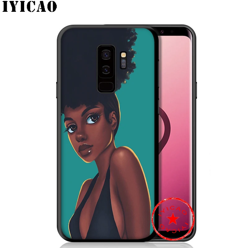 IYICAO Black Girl Magic Melanin Soft Phone Case for Samsung Galaxy S10e S10 S9 S8 Plus S6 S7 Edge Note 10 9 8 |