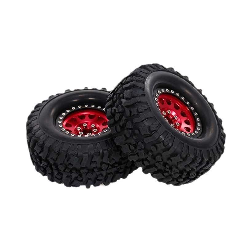 

2PCS High Grip 2.2 Inch RC Tire Metal Beadlock Rims Wheel for Traxxas Hsp Rc4Wd Tamiya Axial Scx10 D90 RC Car