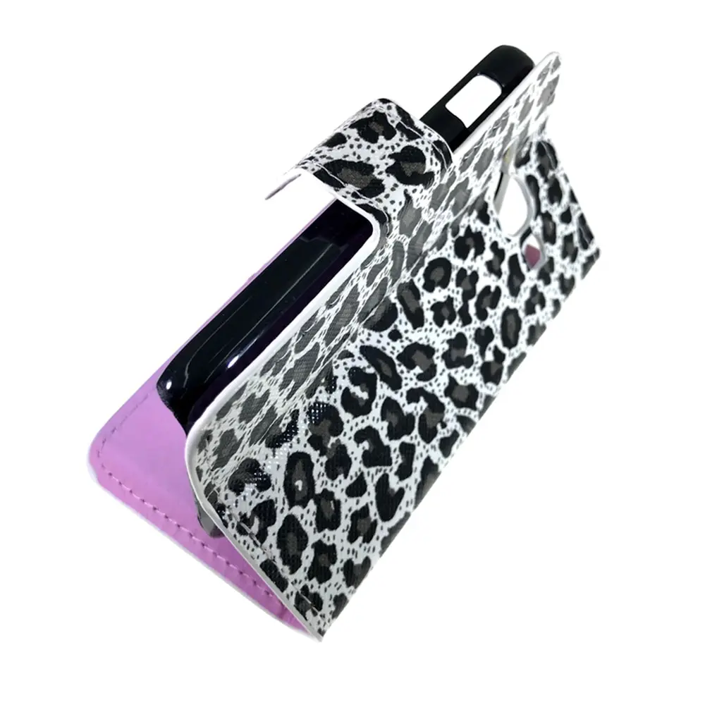 Чехол для Samsung Galaxy Ace 3 GT-S7270 Чехол-книжка с отделом карт и подставкой леопардовая