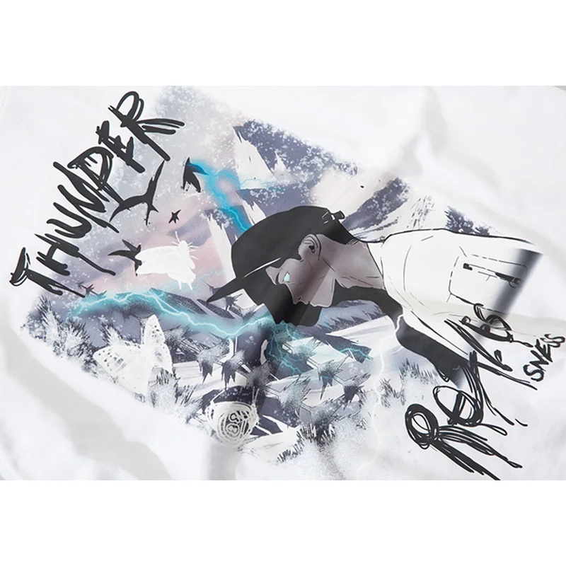 

Aolamegs T-shirt Men Watercolor Wonderland Painting Print Men's Tee Shirts Oversized Casual Tops Harajuku Summer Streetwear Male