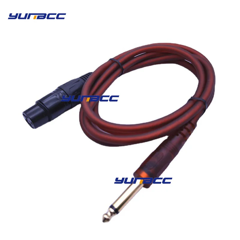 

1 Pcs Microphone Cord 6.5 Male to Canon Female Black XLR Female to 6.35 Male Gold Head Microphone Microphone Mixer Cord