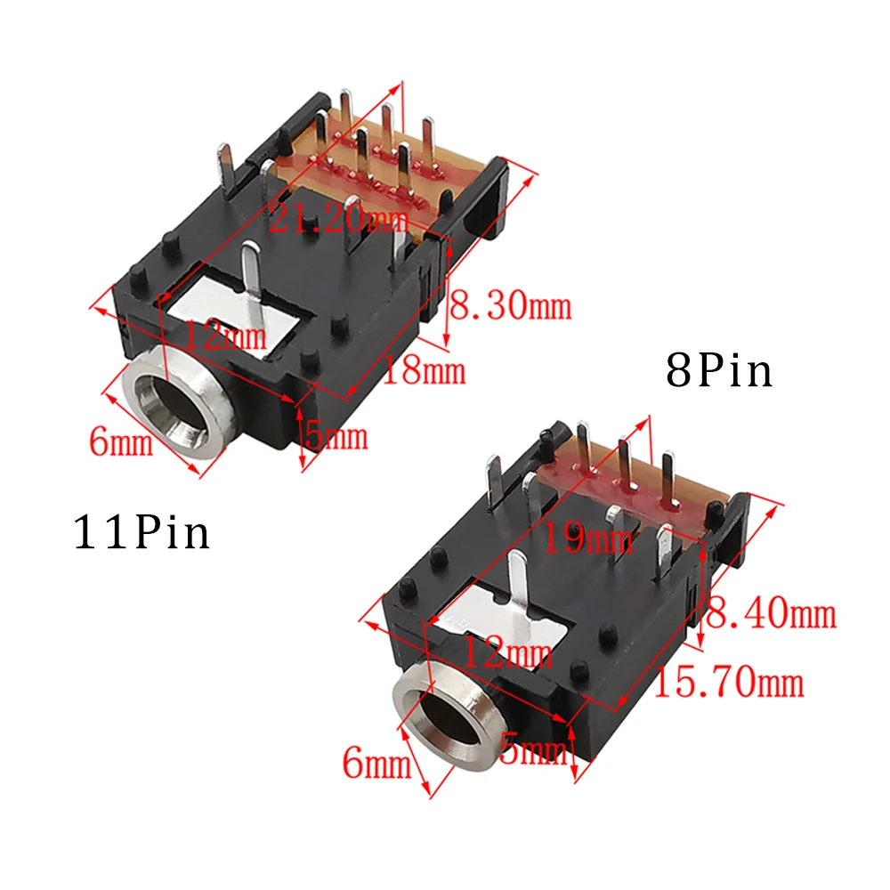10 шт. PJ-307 3 5 мм разъем стерео аудио для наушников PJ307-5P PJ307-8P PJ307-11Pin двухканальный