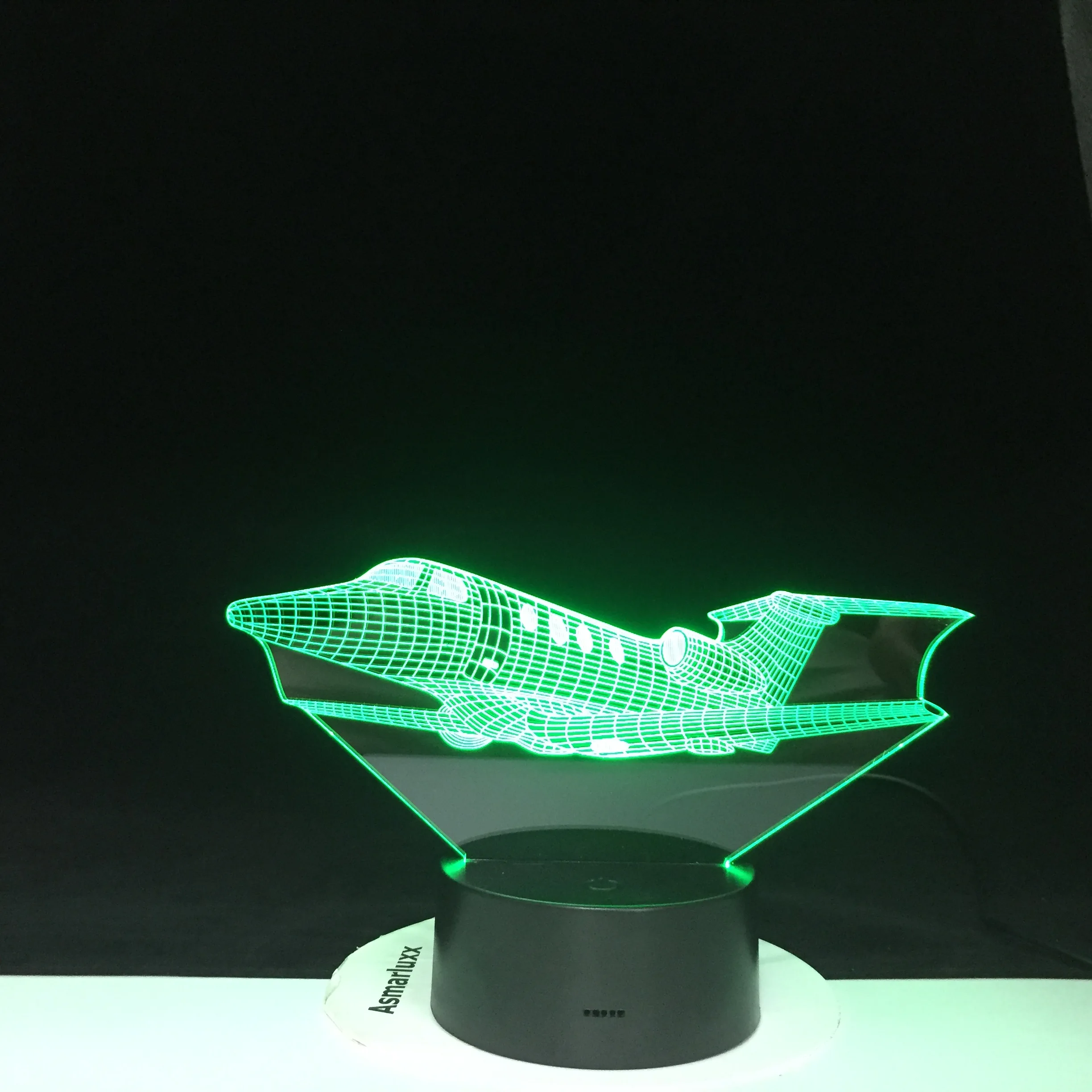 Светодиодный ночсветильник с 3D самолетом 16 цветов сменная лампа для самолета