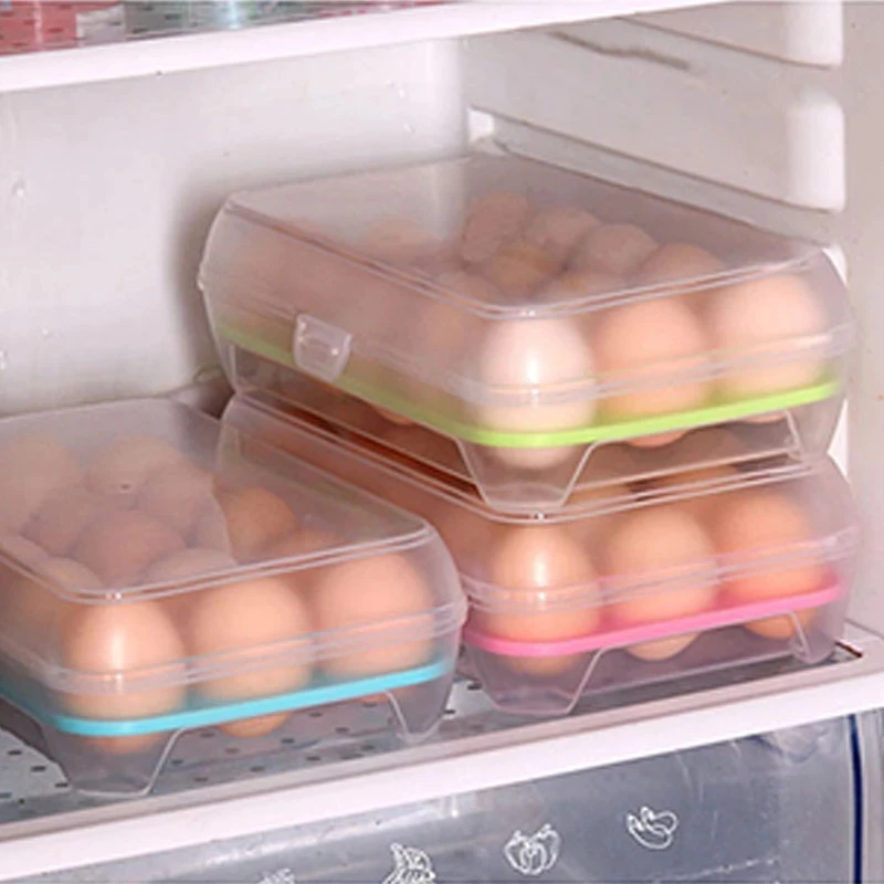 

2PCS Portable Egg Box Plastic Egg Storage Kitchen Box Food Storage Container Egg Holder Fridge Storage Kitchen Storage Container