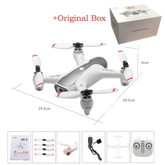 W1 original box Новейший SYMA W1 gps Дрон с Wi-Fi FPV 1080P камерой follow me бесщеточный Квадрокоптер управление жестами RC складной мини вертолет - Цвет: W1 original box