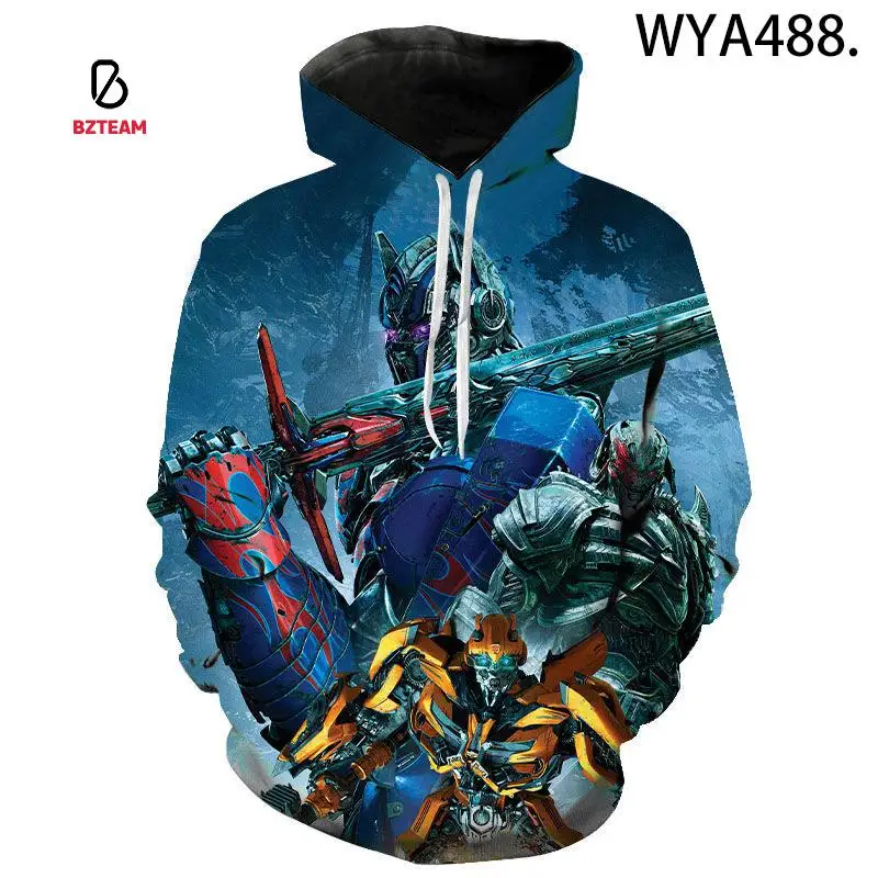 

BZTEAM Spring and Autumn New 3D Printing King Kong Optimus Prime Hoodie Boys and Girls Sweatshirt Street Casual Boys and Girls