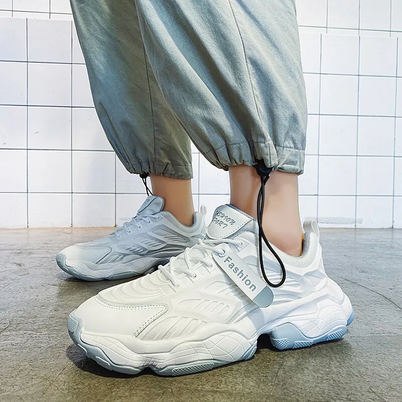 

2020 new autumn and winter sports and leisure old ins trend shoes wild youth Korean style trendy white men's shoes