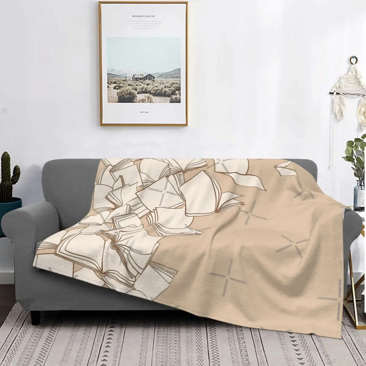 

Manta de libros, colcha de cama a cuadros, funda de sofah, manta Kawaii, colcha de pik