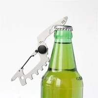 high carbon steel multifunctional edc tool tactical portable emergency pocket tool keychain pendant bottle opener