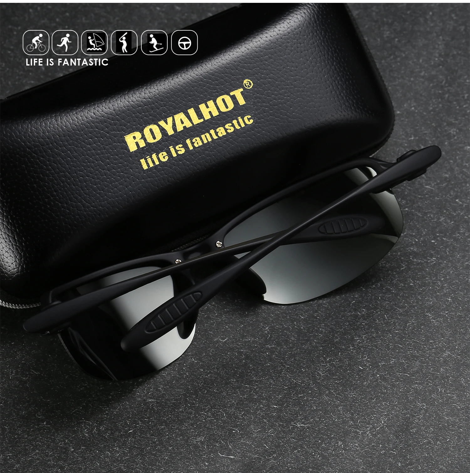 Очки солнцезащитные RoyalHot мужские/женские поляризационные спортивные винтажные