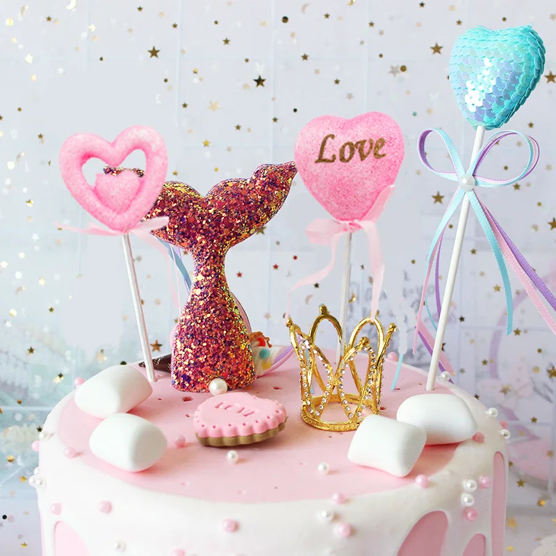 Русалки вечерние торт фигурки жениха и невесты Свадебные сувениры Принцесса