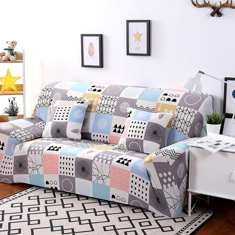 1/2/3/4 Seater Solid Sofa Cover Spandex Modern Elastic Polyester Couch Slipcover Chair Furniture Protector Living Room 24 Colors | Дом и сад