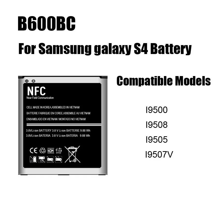 Аккумулятор PINZHENG для Samsung Galaxy S4 S5 S6 Note 3 4 B800BE B600BC EB BN910BBE BG900BBC BG920ABE|Аккумуляторы