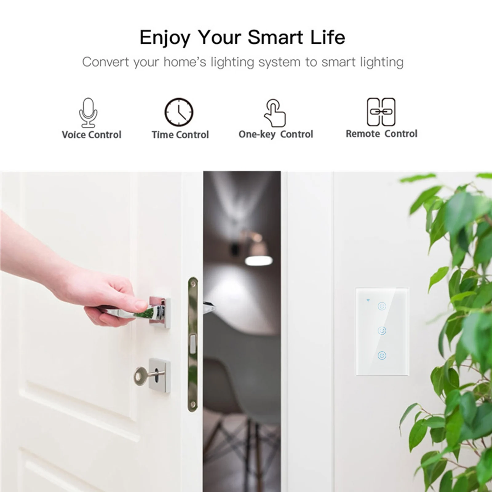 

Zigbee Smart Light Switch eWelink APP Remote Control US Wall Touch Switch Compatible with Alexa Google Home for Voice Control