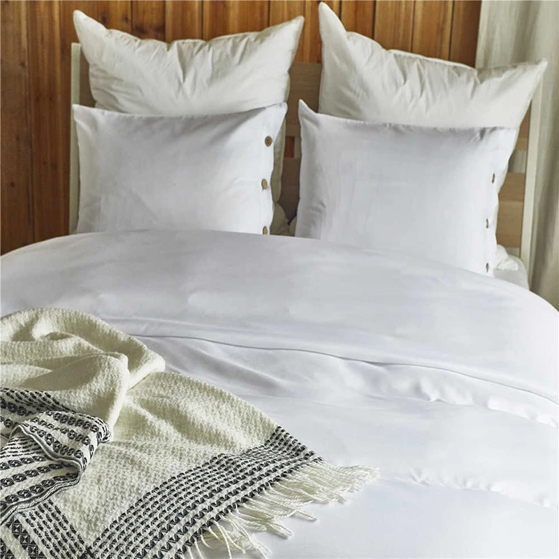 Solid Color Soft Button Side Quilt Duvet Cover Pillowcase Bedding Set For Home 2-3pcs Hiigh Quality Concise Summer Bed Linings | Дом и сад