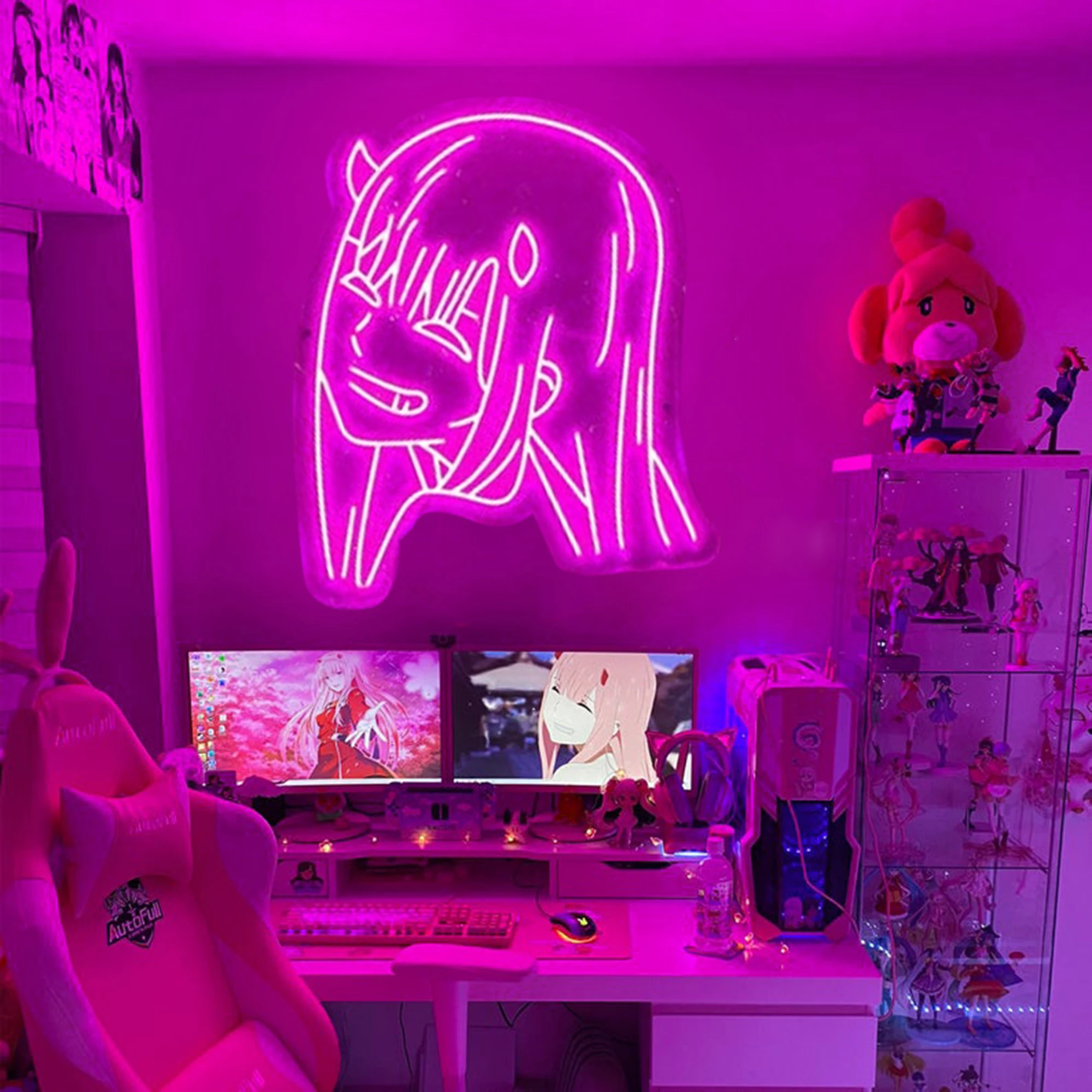 Неоновая вывеска для девушек Zero Two girl неоновая аниме светодиодные неоновые огни
