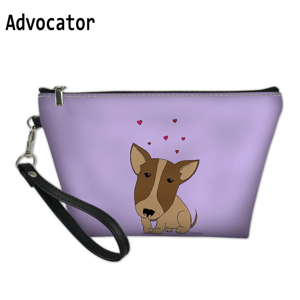 Чехол для косметики из искусственной кожи с милым рисунком питбула косметичка