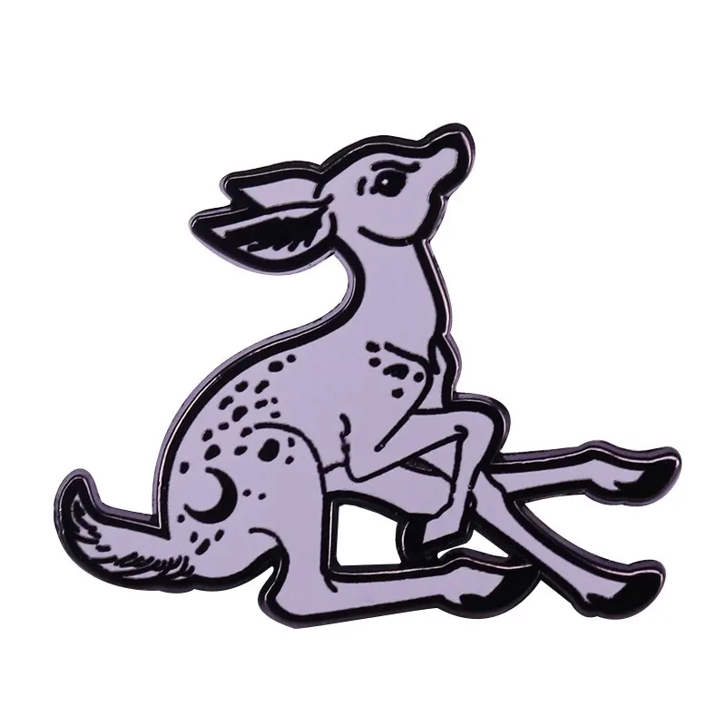 Милый олень Луна отворот булавка брошка мультфильм для отворота пальто шарф