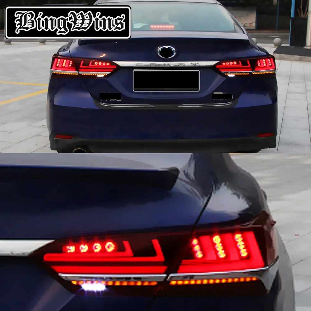 

Car style For 18-21 Toyota Camry taillights refitted with Japanese full LED light guide driving lights streamer steering brake L