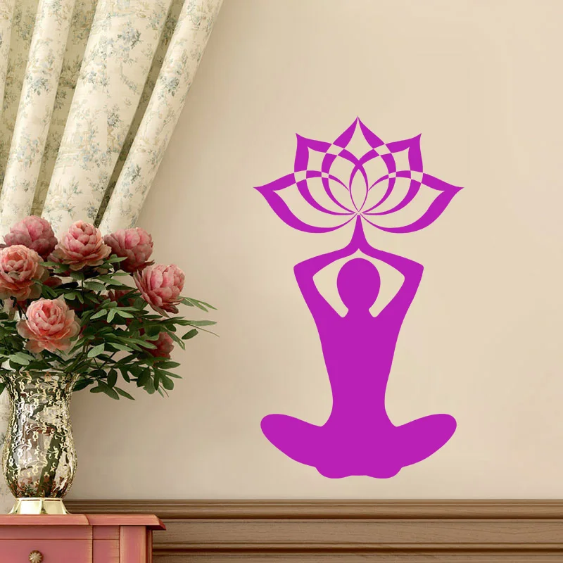 Виниловые наклейки на стену с изображением лотоса и його