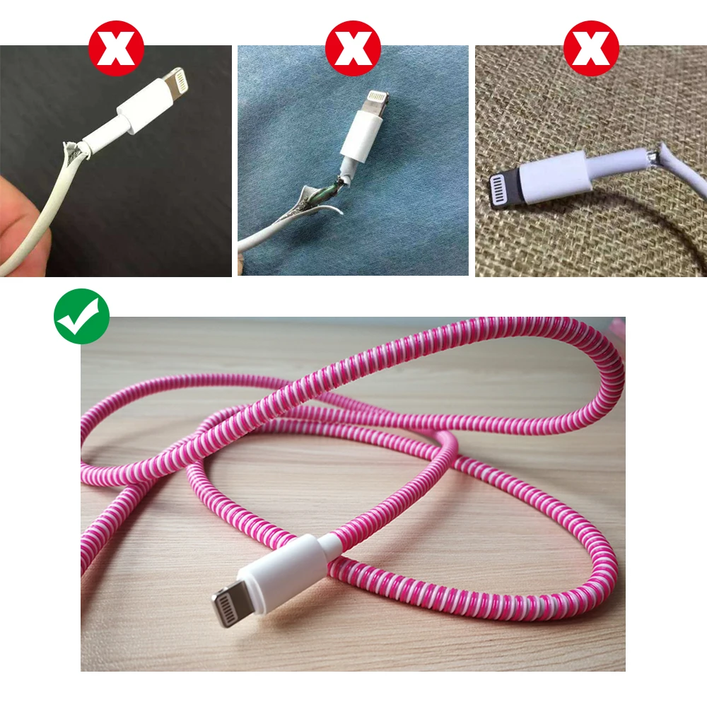 1 4m color phone wire cord rope protecto anti break spring protection rope for usb charging cable earphone data bobbin winder free global shipping