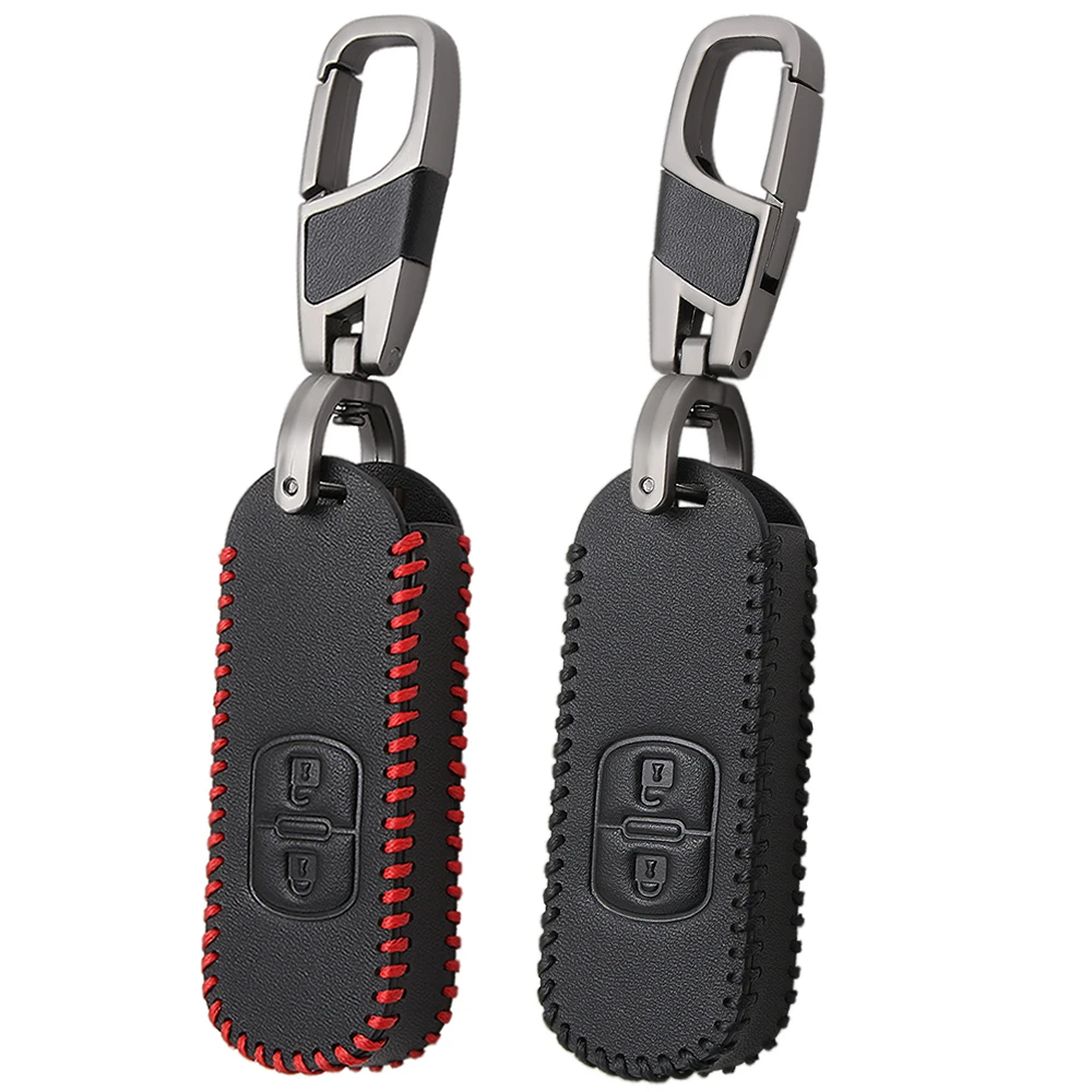 Кожаный Автомобильный Брелок с дистанционный ключ чехол КРЫШКА ДЛЯ Mazda 2 3 6 Atenza Axela