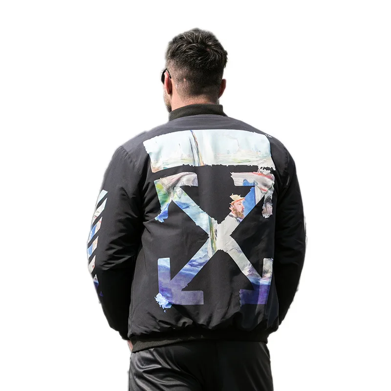 

New large jacket men fat plus size arrow print coat tide loose shirt
