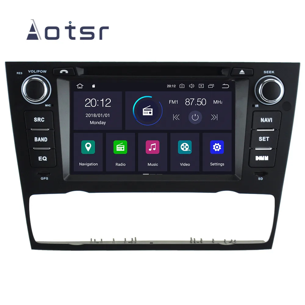 

AOTSR 64G ROM Android 9.0 Car GPS Navigation DVD For BMW E90 E91 E92 E93 Serie 3 Bluetooth Radio Multimedia 1 Din DSP Player