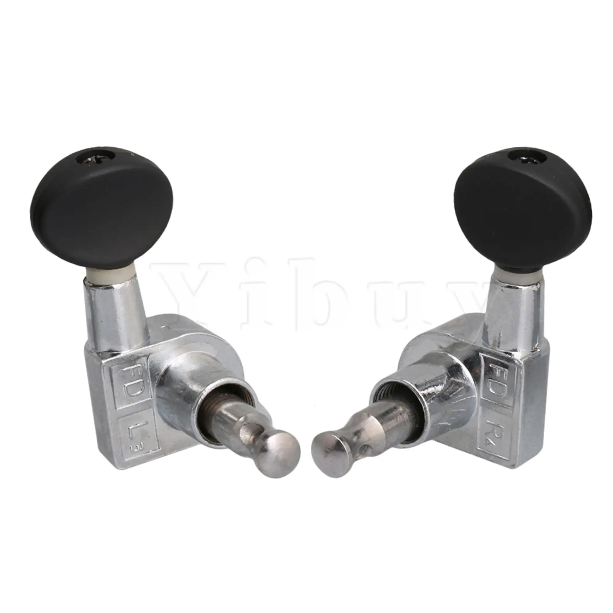 Yibuy 4PCS Ukulele 2R2L Chrome geared Machine Heads w/ Mounting Screws | Спорт и развлечения