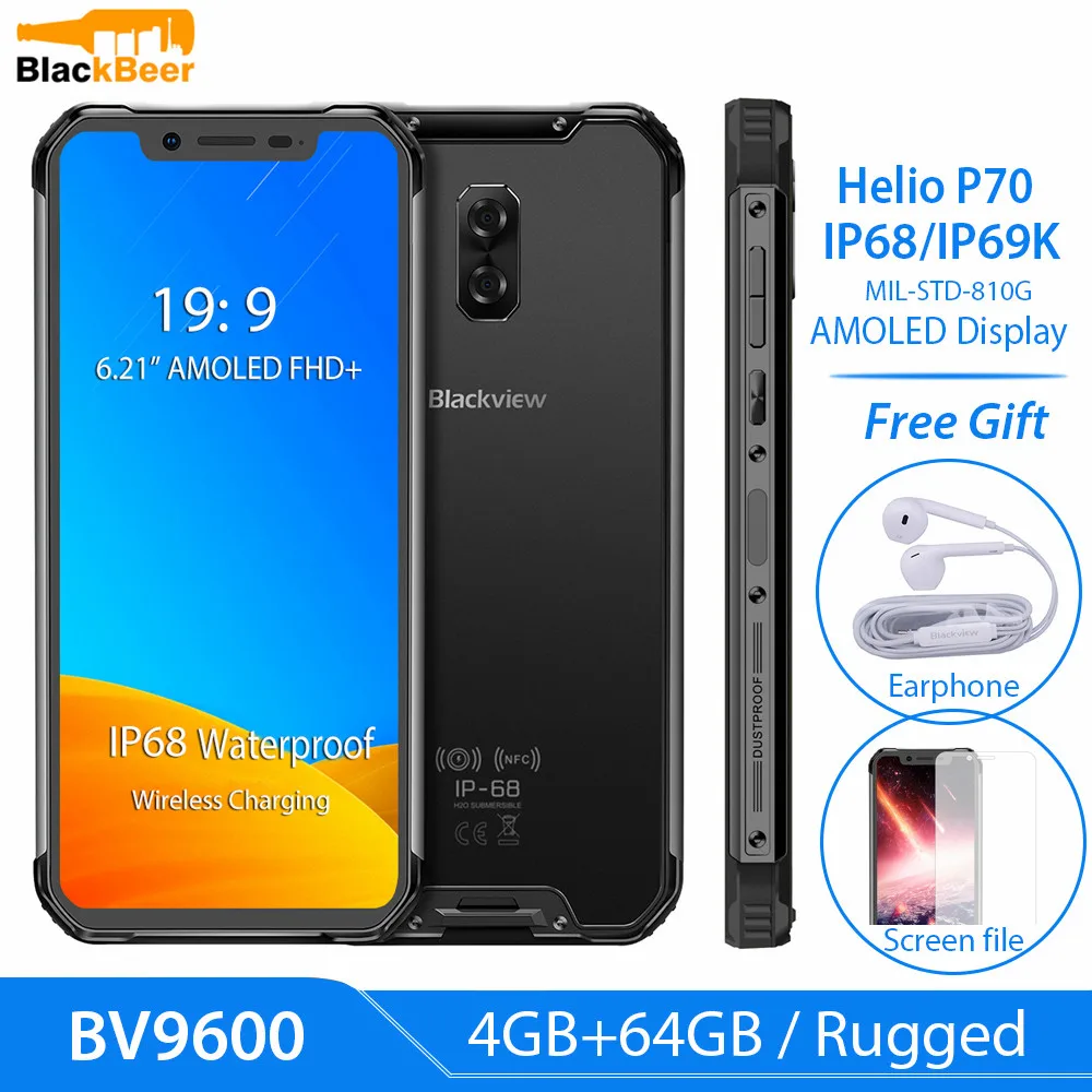 Blackview BV9600 смартфон с 5 7-дюймовым дисплеем восьмиядерным процессором Helio P70 Android 6 21 9