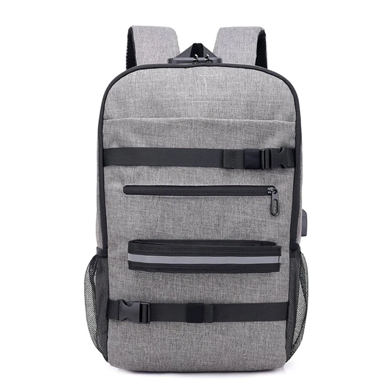 Women Men Backpack Bag USB Port Password Anti-theft Large Capacity for Laptop Travel HB88 | Outdoor Bags