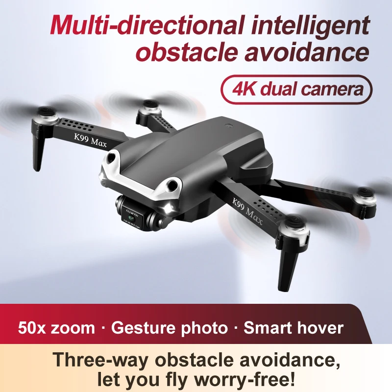 

Квадрокоптер K99max 4K складной с двойной камерой, Wi-Fi, FPV