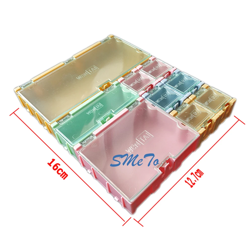 9 шт./компл. SMD SMT фотоемкость искусственная компактная коробка для хранения