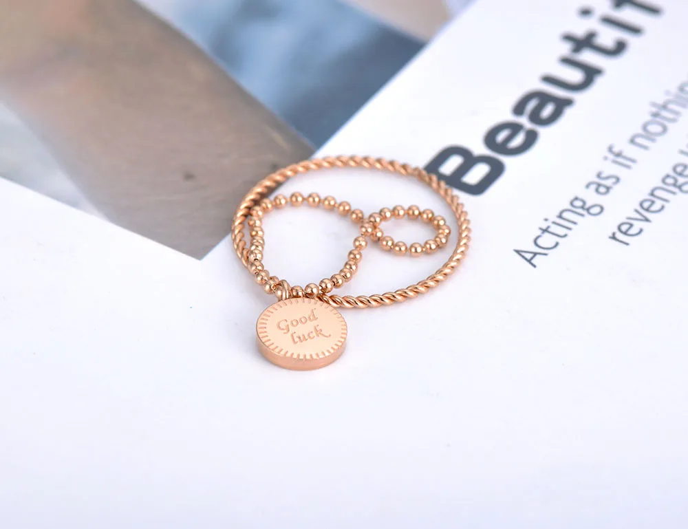 Lokaer трендовые кольца из нержавеющей стали на удачу для женщин и девушек богемное