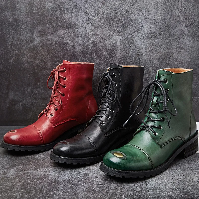 Jual Totomela 2020 Terbaru Persegi Tumit Sepatu Kasual Wanita Semata Kaki Renda Musim Gugur Musim Dingin Vintage Asli Kulit Sepatu Wanita