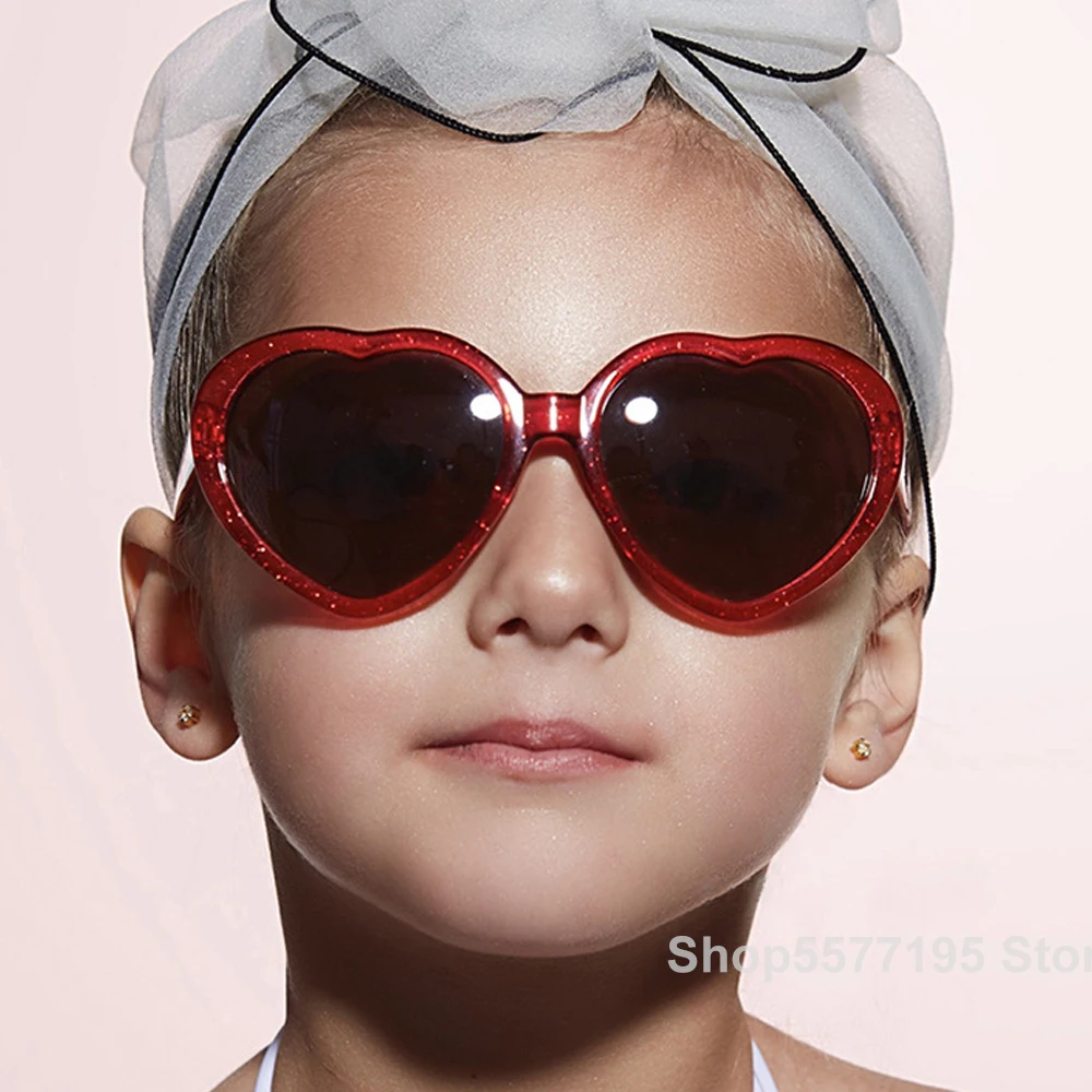 

2023 Heart Retro Sunglasses Children Fashion Glasses For Boys/Girls Vintage Sunglasses Children Small Oculos De Sol Feminino