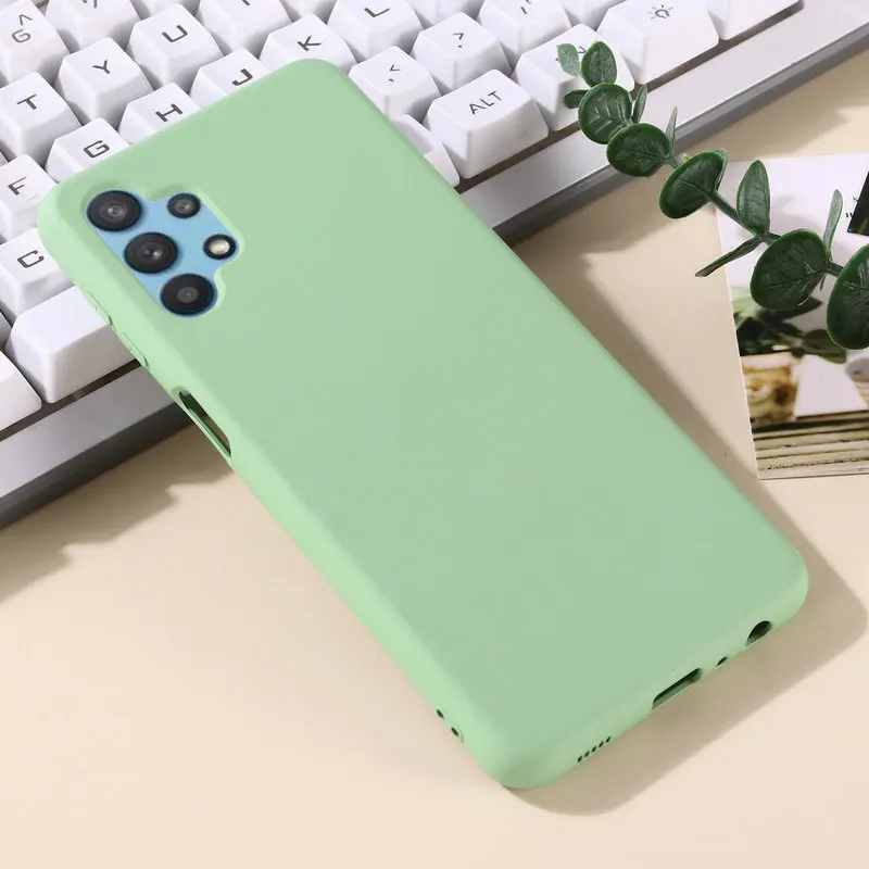 

For Samsung A32 5G Case Solid Color Liquid Silicone Protection Back Cover For Samsung Galaxy A32 Luxury Shockproof Phone Cases