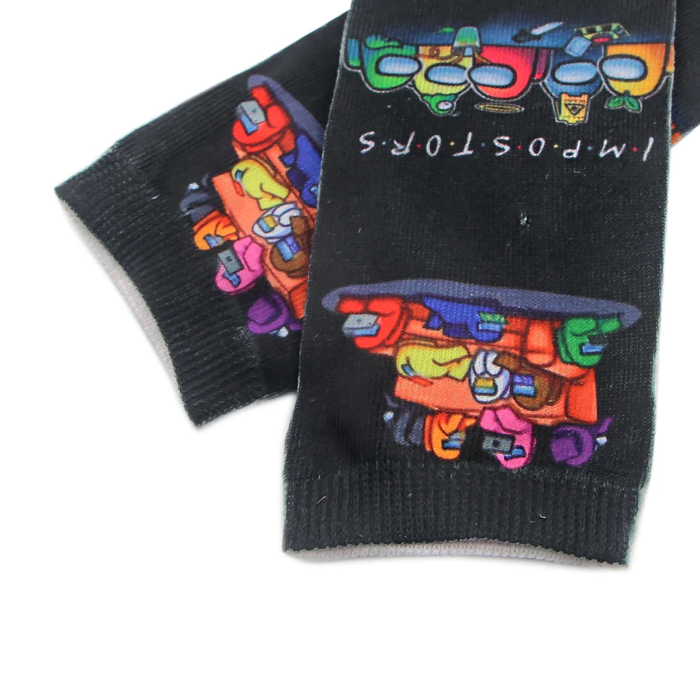 SP775 1 Pair Game Astronaut Cartoon Short Socks Fashion Ankle Casual Colorful Skateboard Happy Socks Friends Cosplay Gift
