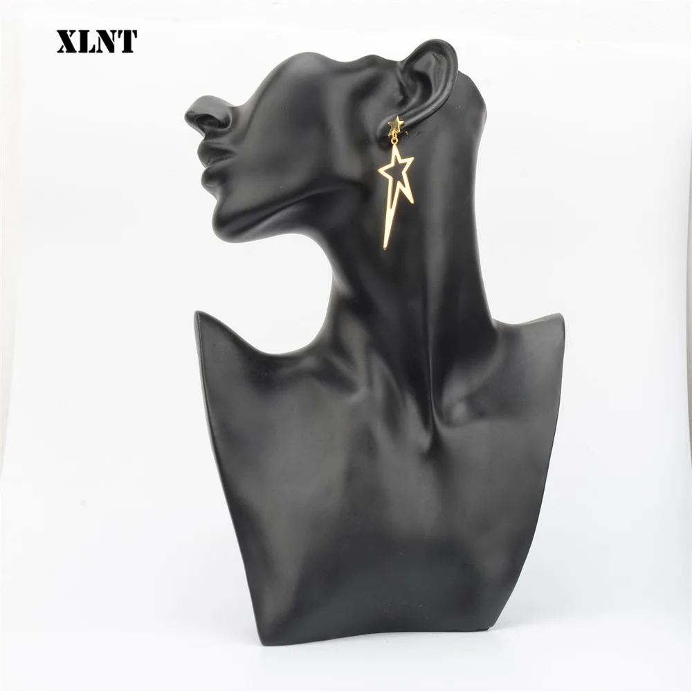 Модные крупные серьги XLNT 2019 с крупными звездами и геометрическим рисунком для
