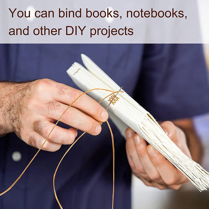 

LMDZ 50m Sewing Wax Line Sewing Threads Hand Wear-Resistant Stitching Flat Leather Wax Thread Craft Tool for DIY Wax Line