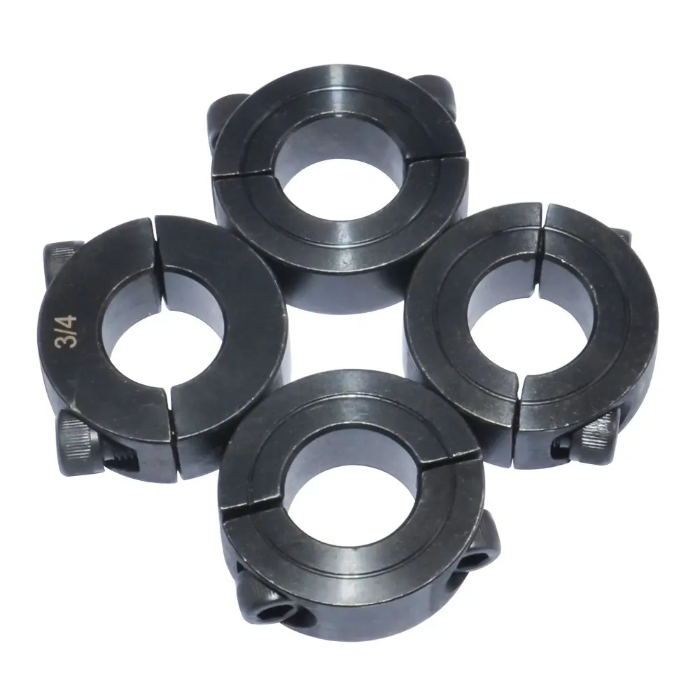 4Pcs Double Split Setscrew Shaft Collars Bore 1/4 3/8 1/2 5/8 3/4 7/8 1 Inches Oxide Set Screw Style |