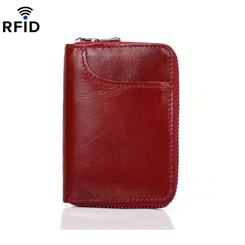 Волшебная рыба RFID настоящая кожаная карточная упаковка первый слой кожа мульти