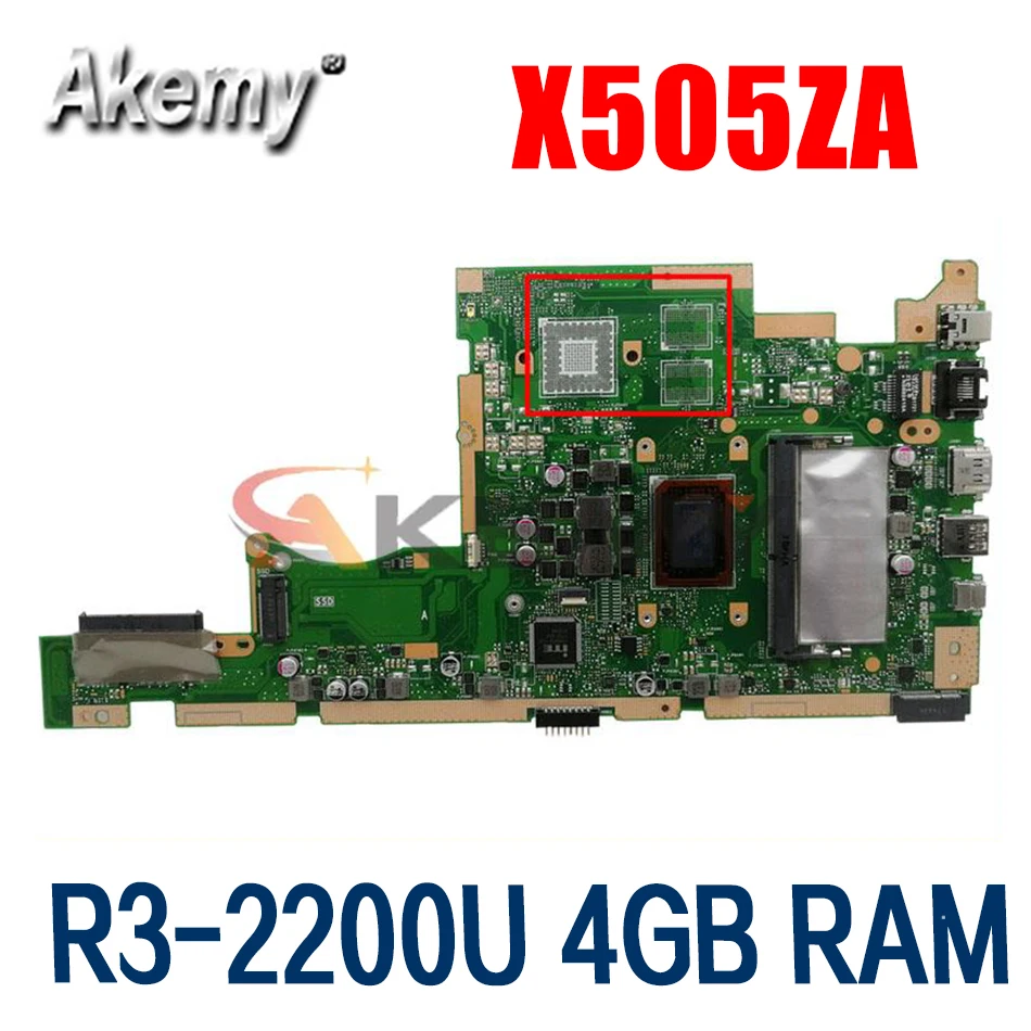 

Оригинальная материнская плата Akemy X505ZA для ноутбука X505Z, A505Z, K505Z, X505ZA, материнская плата для ноутбука с Φ, 4 Гб ОЗУ, протестирована, ОК