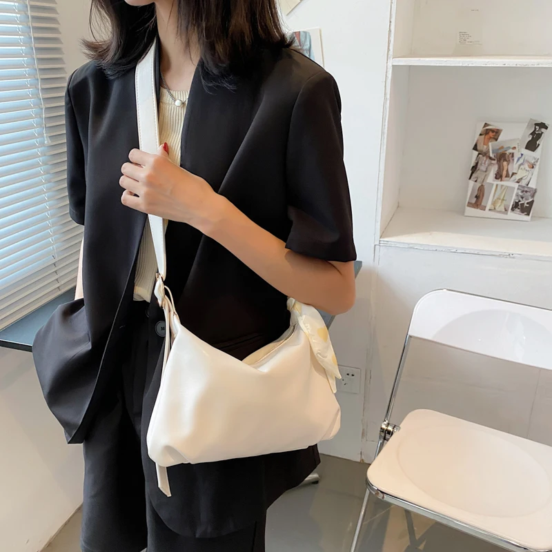 

Luxury Designer Handbag Simple Large Capacity Solid Leather Underarm Tote Shoulder Messenger Bag For Women Sac Bolso Mujer